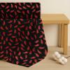 Soimoi Cotton Poplin Black Fabric - by The Yard - 58 Inch Wide - Chilli Vegetable Spice Textile - Hot and Spicy Patterns for Kitchen and Home Decor Printed Fabric view 4