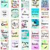Encouraging Words - 82351 - Ceramic Decal - Enamel Decal - Glass Decal - Waterslide Decal - 3 Different Size Sheet (Images) to Choose from. Choose Either Ceramic (Enamel) or Glass Fusing Decals view 1
