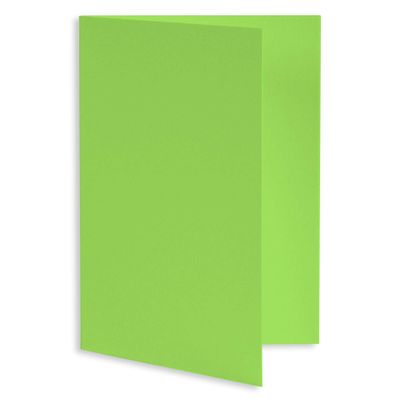 Leaf Green Folded Card - A6 Gmund Colors Matt 4 1/2 x 6 1/4 111C, 25 Pack