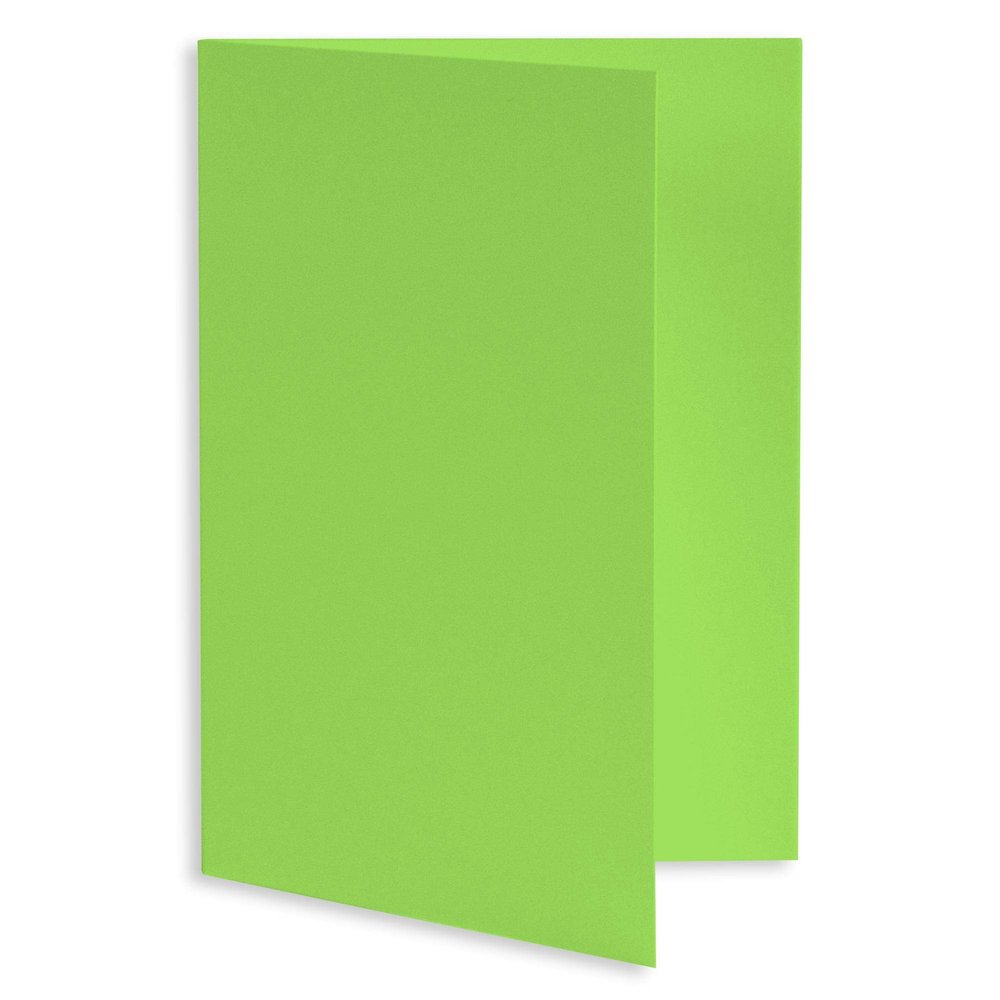 Leaf Green Folded Card - A6 Gmund Colors Matt 4 1/2 x 6 1/4 111C, 25 Pack