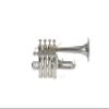 SHREYAS Bb/A Silver Nickel Piccolo Trumpet With Free Case+Mouthpiece view 2