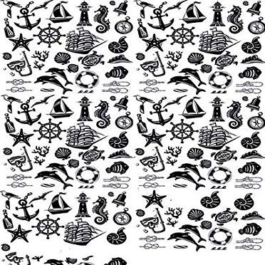 Ocean Life Bits - 20149447 - Ceramic Decal - Enamel Decal - Glass Decal - Waterslide Decal - 3 Different Size Sheet (Images) to Choose from. Choose Either Ceramic (Enamel) or Glass Fusing Decals