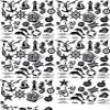 Ocean Life Bits - 20149447 - Ceramic Decal - Enamel Decal - Glass Decal - Waterslide Decal - 3 Different Size Sheet (Images) to Choose from. Choose Either Ceramic (Enamel) or Glass Fusing Decals view 1