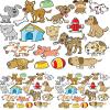 Best Friends Dogs and Cats - 82165 - Choose Ceramic or Glass Decal - Choose from 3 Different Sizes view 1