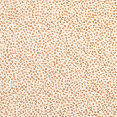 58" Wide All Over Pattern Drapery Upholstery Chenille Fabric Orange/White by The Yard