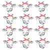 Bandana Cow - 15311 - Ceramic Decal - Enamel Decal - Glass Decal - Waterslide Decal - 3 Different Size Sheet (Images) to Choose from. Choose Either Ceramic (Enamel) or Glass Fusing Decals view 1