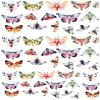 Colorful Moths Butterflies - 48398 - Choose Ceramic or Glass Decal - Choose from 3 Different Sizes view 1