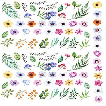 Pastel Flower Art - 90210 - Ceramic Decal - Enamel Decal - Glass Decal - Waterslide Decal - 3 Different Size Sheet (Images) to Choose from. Choose Either Ceramic (Enamel) or Glass Fusing Decals