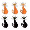 Crazy Cats - 24406 - Ceramic Decal - Enamel Decal - Glass Decal - Waterslide Decal - 3 Different Size Sheet (Images) to Choose from. Choose Either Ceramic (Enamel) or Glass Fusing Decals view 1