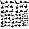Big Black Fat Cats - 44050 - Ceramic Decal - Enamel Decal - Glass Decal - Waterslide Decal - 3 Different Size Sheet (Images) to Choose from. Choose Either Ceramic (Enamel) or Glass Fusing Decals view 1