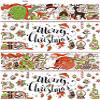 Merry Christmas Cards - 79574 - Ceramic Decal - Enamel Decal - Glass Decal - Waterslide Decal - 3 Different Size Sheet (Images) to Choose from. Choose Either Ceramic (Enamel) or Glass Fusing Decals view 1