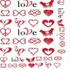 Valentine Day Hearts Love - 12332 - Choose Ceramic or Glass Decal - Choose from 3 Different Sizes view 1