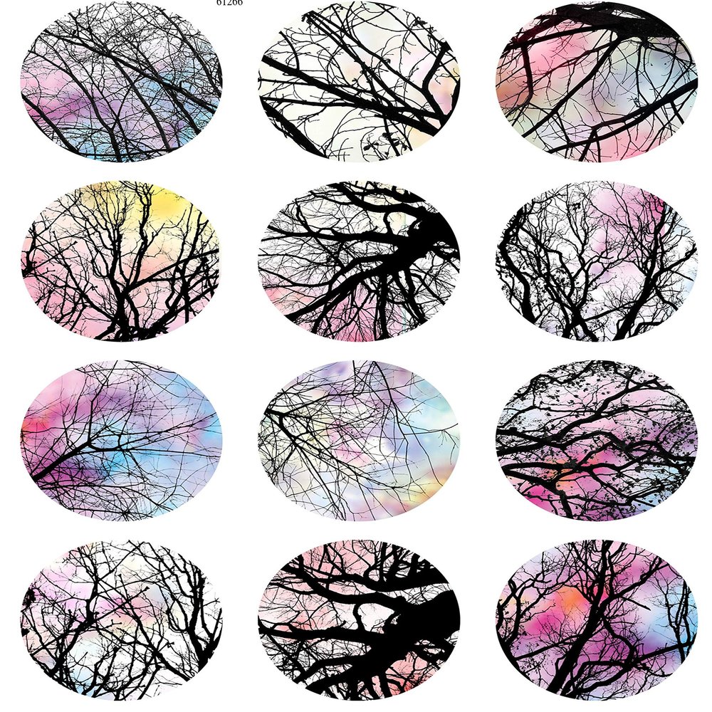 Bare Trees of Winter - 61266 - Ceramic Decal - Enamel Decal - Glass Decal - Waterslide Decal - 3 Different Size Sheet (Images) to Choose from. Choose Either Ceramic (Enamel) or Glass Fusing Decals
