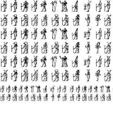 Egyptian Figures - 2152340 - Ceramic Decal - Enamel Decal - Glass Decal - Waterslide Decal - 3 Different Size Sheet (Images) to Choose from. Choose Either Ceramic (Enamel) or Glass Fusing Decals