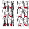 Christmas Deer in The Birth Trees - 902163 - Choose Ceramic or Glass Decal - Choose from 3 Different Sizes view 1
