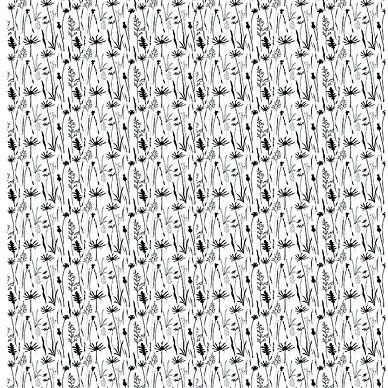 Little Tiny Black and White Plants - 55786 - Choose Ceramic or Glass Decal - Choose from 3 Different Sizes