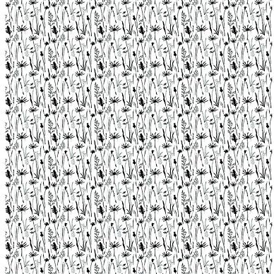 Little Tiny Black and White Plants - 55786 - Choose Ceramic or Glass Decal - Choose from 3 Different Sizes