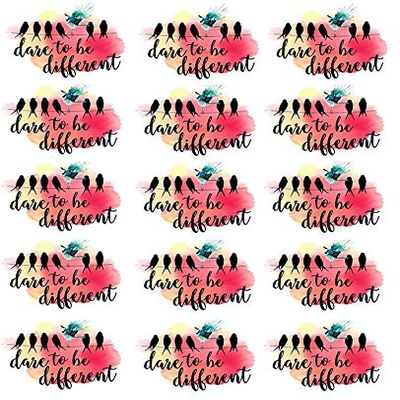 Dare to be Different - 84147 - Ceramic Decal - Enamel Decal - Glass Decal - Waterslide Decal - 3 Different Size Sheet (Images) to Choose from. Choose Either Ceramic (Enamel) or Glass Fusing Decals