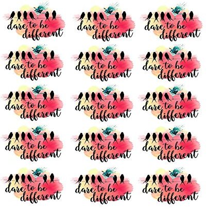 Dare to be Different - 84147 - Ceramic Decal - Enamel Decal - Glass Decal - Waterslide Decal - 3 Different Size Sheet (Images) to Choose from. Choose Either Ceramic (Enamel) or Glass Fusing Decals