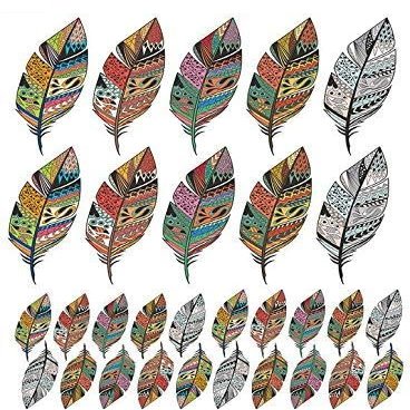 Cheyenne Feathers - 798649 - Ceramic Decal - Enamel Decal - Glass Decal - Waterslide Decal - 3 Different Size Sheet (Images) to Choose from. Choose Either Ceramic (Enamel) or Glass Fusing Decals