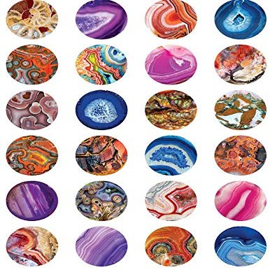 Agate - 995543 - Ceramic Decal - Enamel Decal - Glass Decal - Waterslide Decal - 3 Different Size Sheet (Images) to Choose from. Choose Either Ceramic (Enamel) or Glass Fusing Decals