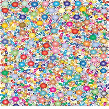 Colorful Floral - 81004 - Ceramic Decal - Enamel Decal - Glass Decal - Waterslide Decal - 3 Different Size Sheet (Images) to Choose from. Choose Either Ceramic (Enamel) or Glass Fusing Decals