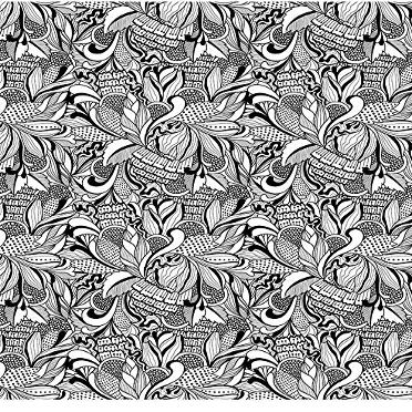 Black and White Flowers - 91528 - Ceramic Decal - Enamel Decal - Glass Decal - Waterslide Decal - 3 Different Size Sheet (Images) to Choose from. Choose Either Ceramic (Enamel) or Glass Fusing Decals