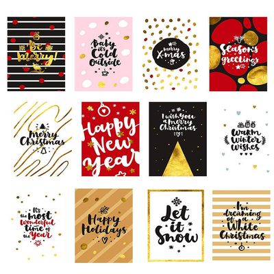 Christmas Cards - 16001 - Ceramic Decal - Enamel Decal - Glass Decal - Waterslide Decal - 3 Different Size Sheet (Images) to Choose from. Choose Either Ceramic (Enamel) or Glass Fusing Decals