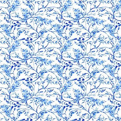 Spirals Of Blue Flowers - 410643 - Ceramic Decal - Enamel Decal - Glass Decal - Waterslide Decal - 3 Different Size Sheet (images) to Choose from. Choose either Ceramic (Enamel) or Glass Fusing Decals