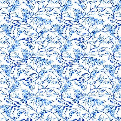 Spirals Of Blue Flowers - 410643 - Ceramic Decal - Enamel Decal - Glass Decal - Waterslide Decal - 3 Different Size Sheet (images) to Choose from. Choose either Ceramic (Enamel) or Glass Fusing Decals