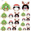 Christmas Penquin - 49079 - Ceramic Decal - Enamel Decal - Glass Decal - Waterslide Decal - 3 Different Size Sheet (Images) to Choose from. Choose Either Ceramic (Enamel) or Glass Fusing Decals view 1