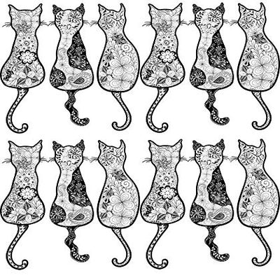Cat Tales - 33419 - Ceramic Decal - Enamel Decal - Glass Decal - Waterslide Decal - 3 Different Size Sheet (Images) to Choose from. Choose Either Ceramic (Enamel) or Glass Fusing Decals