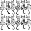 Cat Tales - 33419 - Ceramic Decal - Enamel Decal - Glass Decal - Waterslide Decal - 3 Different Size Sheet (Images) to Choose from. Choose Either Ceramic (Enamel) or Glass Fusing Decals view 1