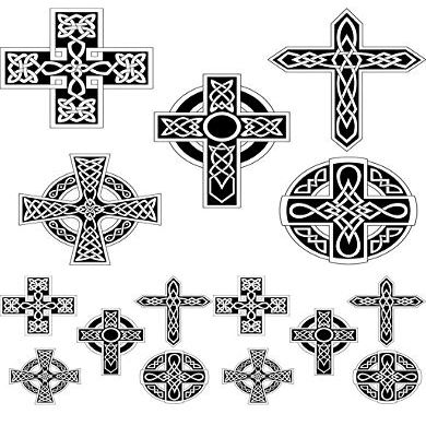 Celtic Crosses - 10901295 - Ceramic Decal - Enamel Decal - Glass Decal - Waterslide Decal - 3 Different Size Sheet (Images) to Choose from. Choose Either Ceramic (Enamel) or Glass Fusing Decals