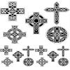 Celtic Crosses - 10901295 - Ceramic Decal - Enamel Decal - Glass Decal - Waterslide Decal - 3 Different Size Sheet (Images) to Choose from. Choose Either Ceramic (Enamel) or Glass Fusing Decals view 1