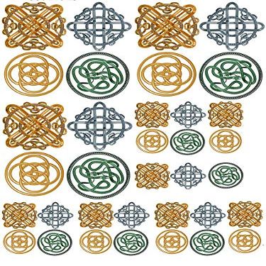 Celtic Knots - 66714 - Ceramic Decal - Enamel Decal - Glass Decal - Waterslide Decal - 3 Different Size Sheet (Images) to Choose from. Choose Either Ceramic (Enamel) or Glass Fusing Decals