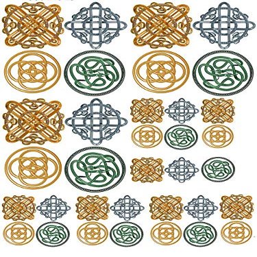 Celtic Knots - 66714 - Ceramic Decal - Enamel Decal - Glass Decal - Waterslide Decal - 3 Different Size Sheet (Images) to Choose from. Choose Either Ceramic (Enamel) or Glass Fusing Decals
