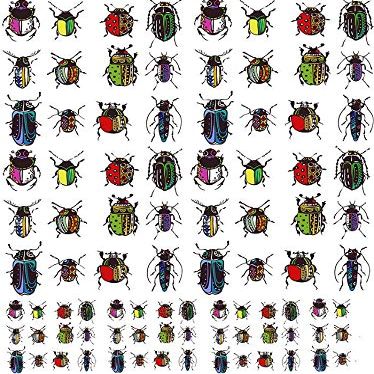 Bugs Bugs Bugs - 414503 - Ceramic Decal - Enamel Decal - Glass Decal - Waterslide Decal - 3 Different Size Sheet (Images) to Choose from. Choose Either Ceramic (Enamel) or Glass Fusing Decals