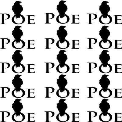 Edgar Allen Poe Raven - 91223 - Ceramic Decal - Enamel Decal - Glass Decal - Waterslide Decal - 3 Different Size Sheet (Images) to Choose from. Choose Either Ceramic (Enamel) or Glass Fusing Decals