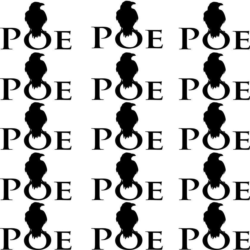 Edgar Allen Poe Raven - 91223 - Ceramic Decal - Enamel Decal - Glass Decal - Waterslide Decal - 3 Different Size Sheet (Images) to Choose from. Choose Either Ceramic (Enamel) or Glass Fusing Decals