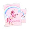 Rainbow Unicorn Pocket Folder Gift Name Back to School Supplies Teacher Office Birthday Girl Boy Adult Kids Custom Personalized Custom view 1