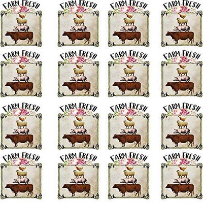 Farm Fresh Animals - 84150 - Ceramic Decal - Enamel Decal - Glass Decal - Waterslide Decal - 3 Different Size Sheet (Images) to Choose from. Choose Either Ceramic (Enamel) or Glass Fusing Decals