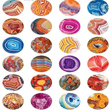 Agate Bold Color - 995542 - Ceramic Decal - Enamel Decal - Glass Decal - Waterslide Decal - 3 Different Size Sheet (Images) to Choose from. Choose Either Ceramic (Enamel) or Glass Fusing Decals