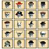 Scary Skull Gentleman - 72368 - Ceramic Decal - Enamel Decal - Glass Decal - Waterslide Decal - 3 Different Size Sheet (Images) to Choose from. Choose Either Ceramic (Enamel) or Glass Fusing Decals view 1