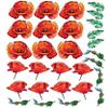 Red Headed Poppy - 53444 - Ceramic Decal - Enamel Decal - Glass Decal - Waterslide Decal - 3 Different Size Sheet (Images) to Choose from. Choose Either Ceramic (Enamel) or Glass Fusing Decals view 1