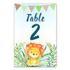 12 Table Number Cards Lion Cub Watercolor - Tables 1 to 12-4x6 inches view 1