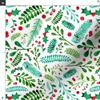 Spoonflower Fabric - Christmas Florals Floral Holly Leaves Berries Tree Watercolor Printed on Minky Fabric by The Yard - Sewing Baby Blankets Quilt Backing Plush view 3