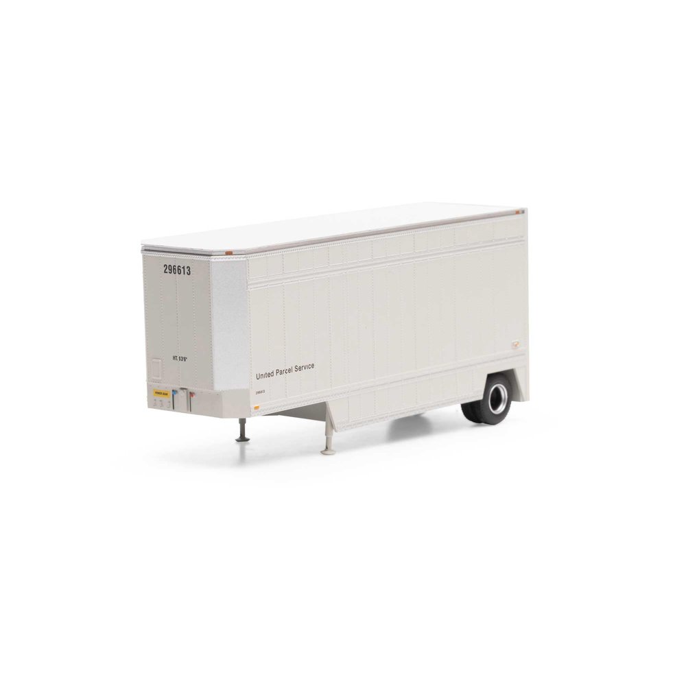 Athearn HO RTR 28' Drop Sill TrailerUPS/No Shield #296613 ATH90204 HO Vehicles