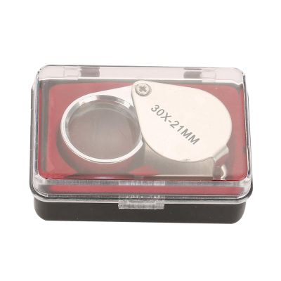 Folding Pocket Magnifier, 30X / 20X Portable Folding Pocket Loupe for Jewelry Checking Reading(30X)