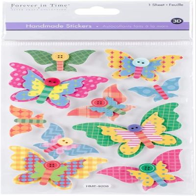 Butterfly Stickers for Scrapbooking Scrapbooking Butterflies Scrapbook Butterflies Nature Stickers Deco Stickers Vintage Stickers Wedding Scrapbook Stickers 3D Scrapbook Embellishments 3 Shts (30 Pc)